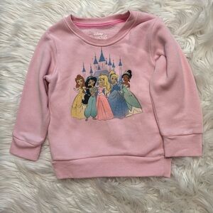 Disney Princess Girls 2T‎ Pink Pullover Sweatshirt